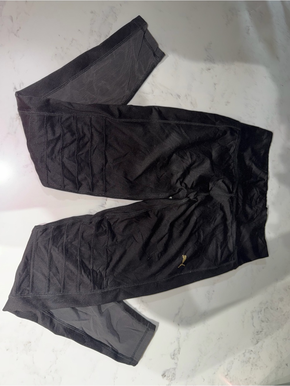 Puma Black Men's Performance Joggers with Subtle Gold Logo